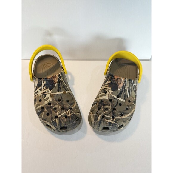 Crocs Duck Commander Camo Slides Yellow Strap Shoes Men Size 9 Outdoors Rugged main image 5